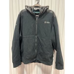 Mercedes Amg Petronas F1 Men’s Black Softshell Zip Hoodie Jacket XXL